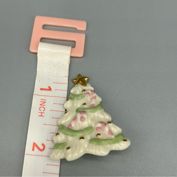 Lenox Porcelain Christmas Tree Brooch w/ Box - Picture 4 of 12